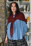 Nora Knit Shawl Burgundy